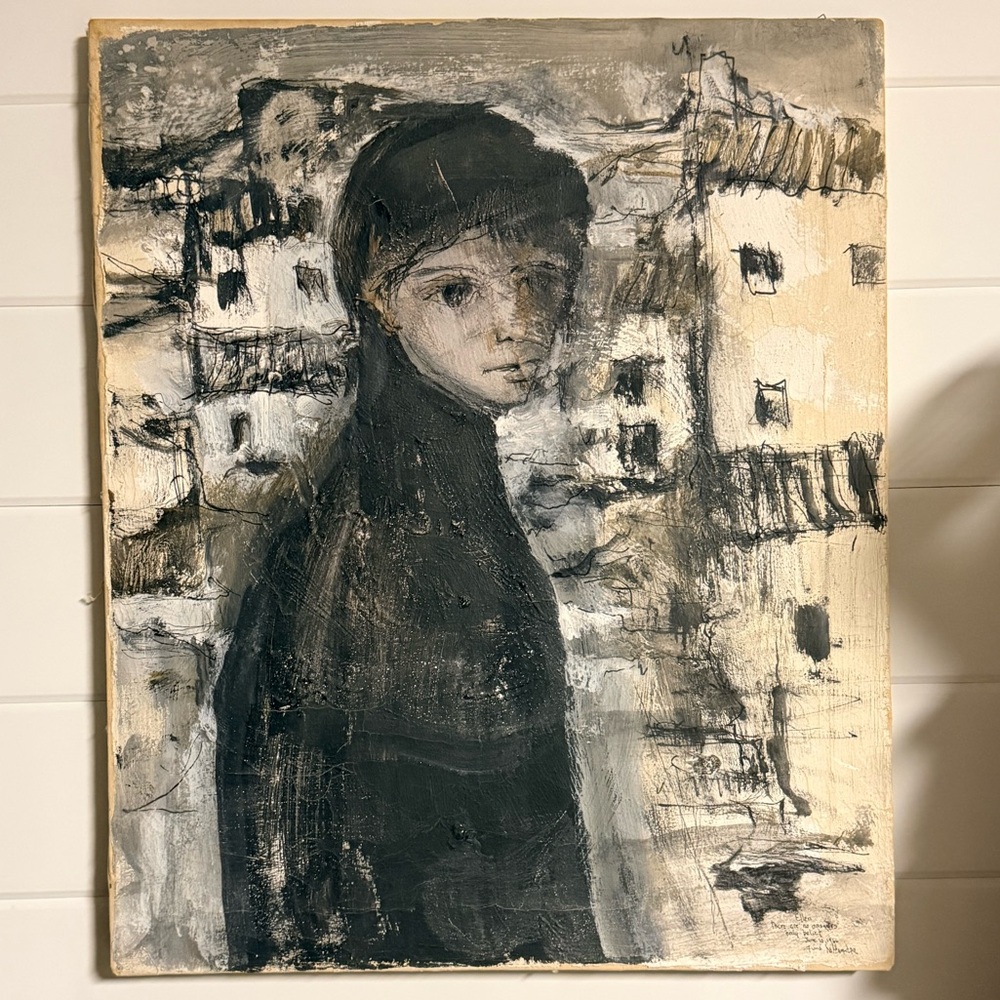 Vintage Signed Gino Hollander Canvas Art Painting